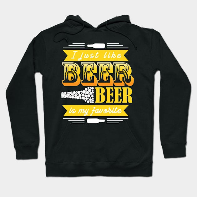 I Just Like Beer Hoodie by Matwaaa